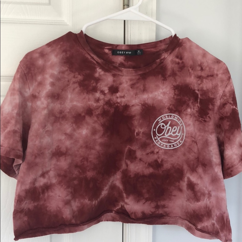 Obey Tie Dye Cropped Tee